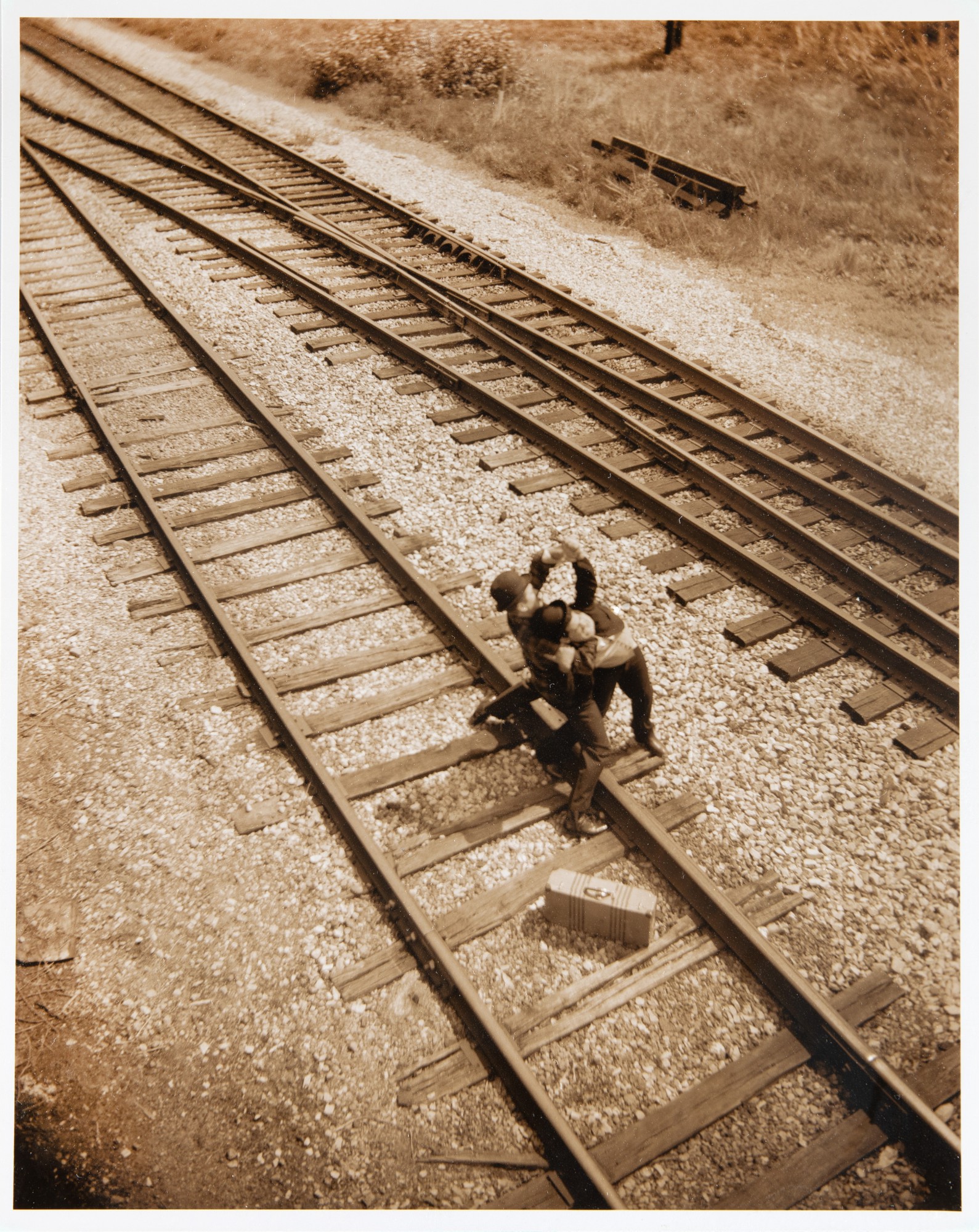 Vik Muniz - Track Brawl, from Clayton Days Pictures