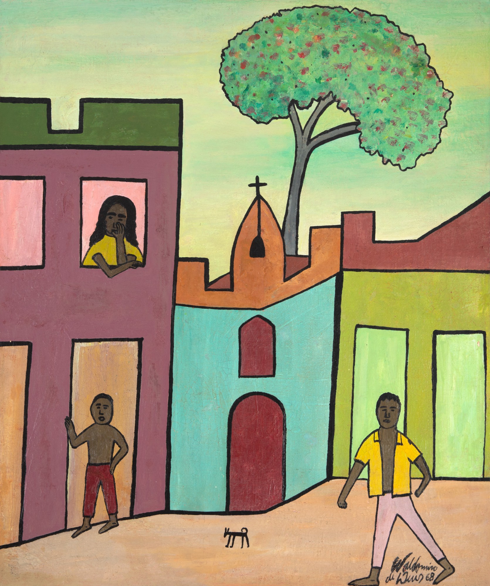 Waldomiro de Deus - Casario com Figuras