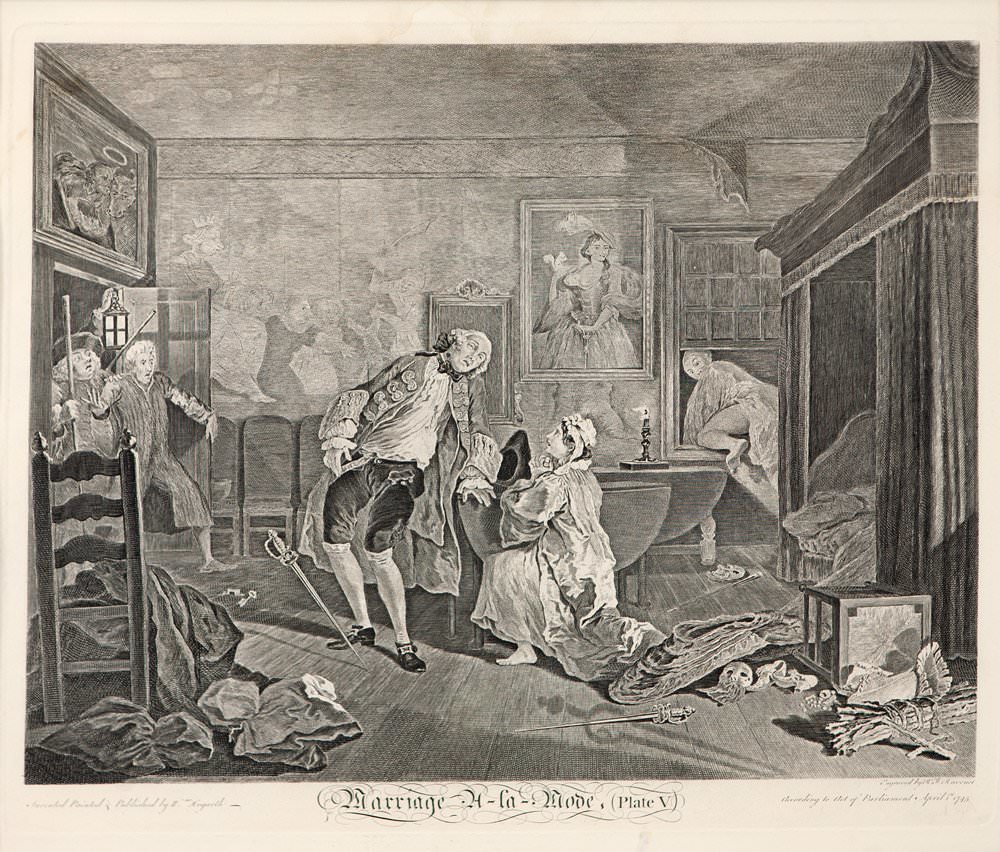 William Hogarth - Marriage A-La-Mode (Plate V)