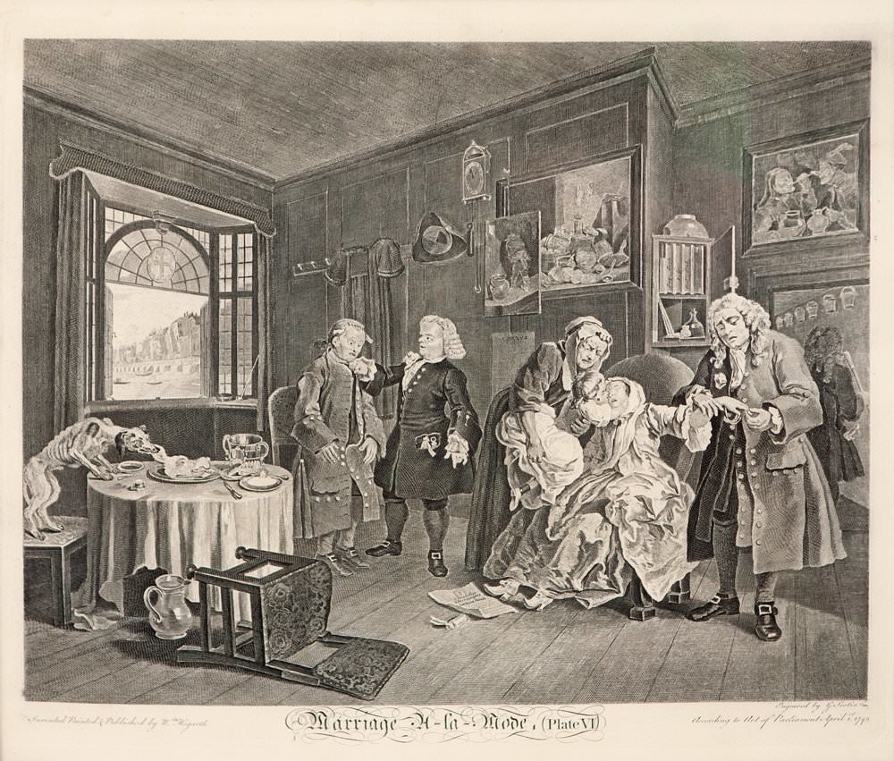 William Hogarth - Marriage A-La-Mode (Plate VI)