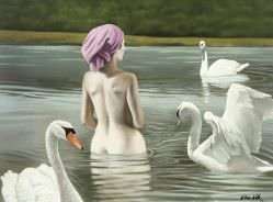 William Wolk - Mulher e Cisne