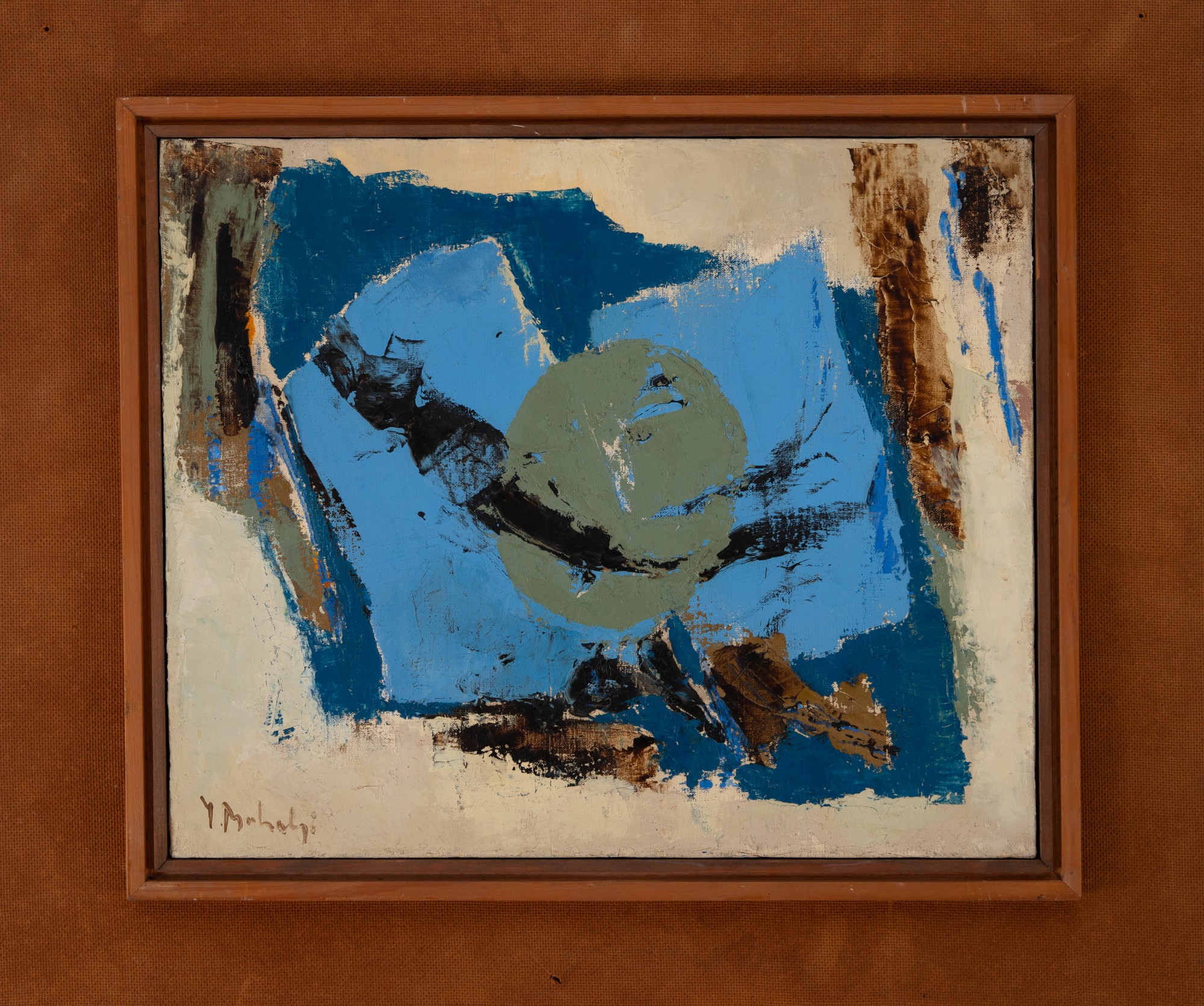 Yolanda Mohalyi - White And Blue Composition